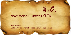 Marischek Osszián névjegykártya